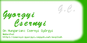 gyorgyi csernyi business card